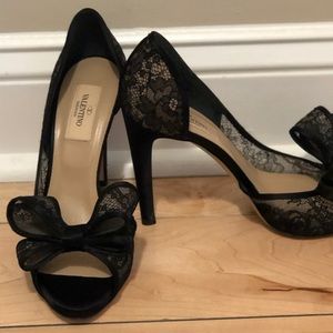 Valentino Lace Couture Bow D’Orsay Lace Pump